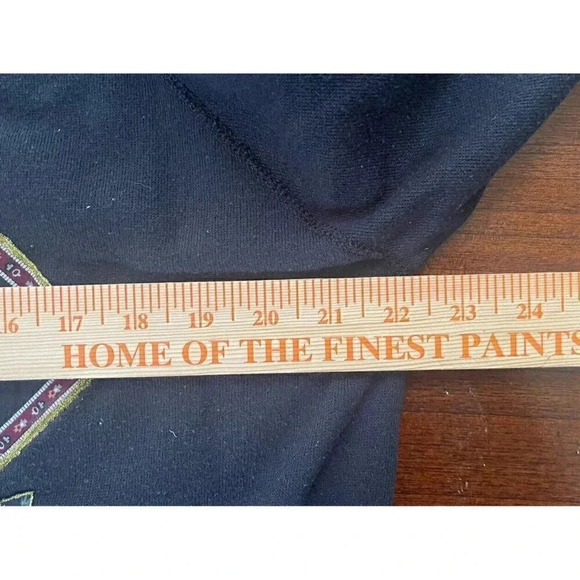 Tultex Sweats Appeals Vtg Black Pullover Rose Floral Size Large Made In USA - Picture 9 of 10